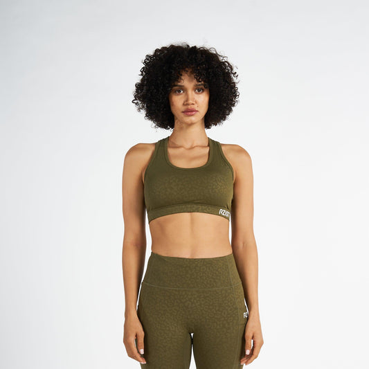 Sports Bra For Women's Workout  RZIST Capulet Olive Bra - RZIST