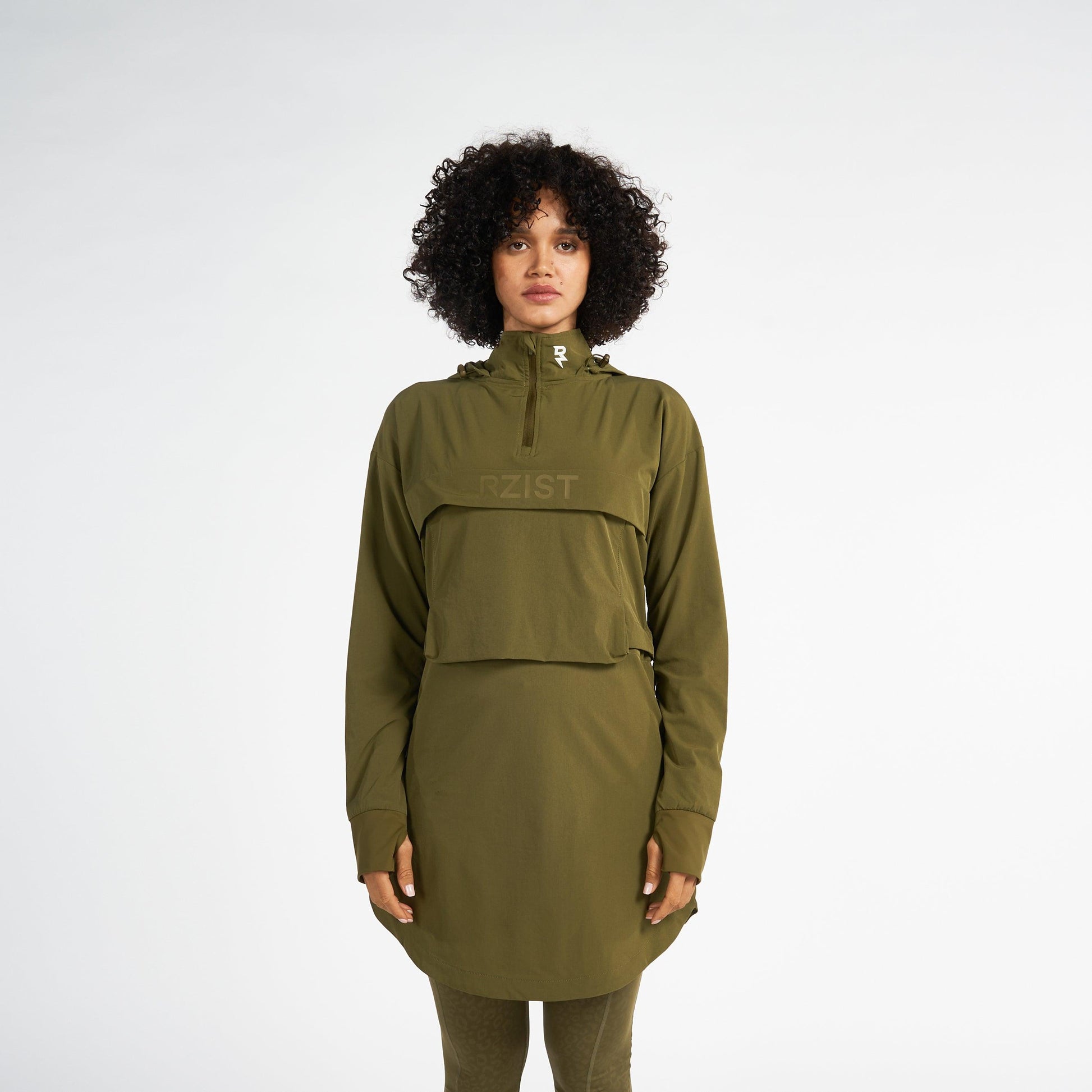 Hoodie For Women's Sportswear RZIST Capulet Olive Hoodie - RZIST