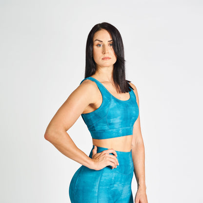 Sports Bra For Women's Workout  RZIST Teal Bra - RZIST