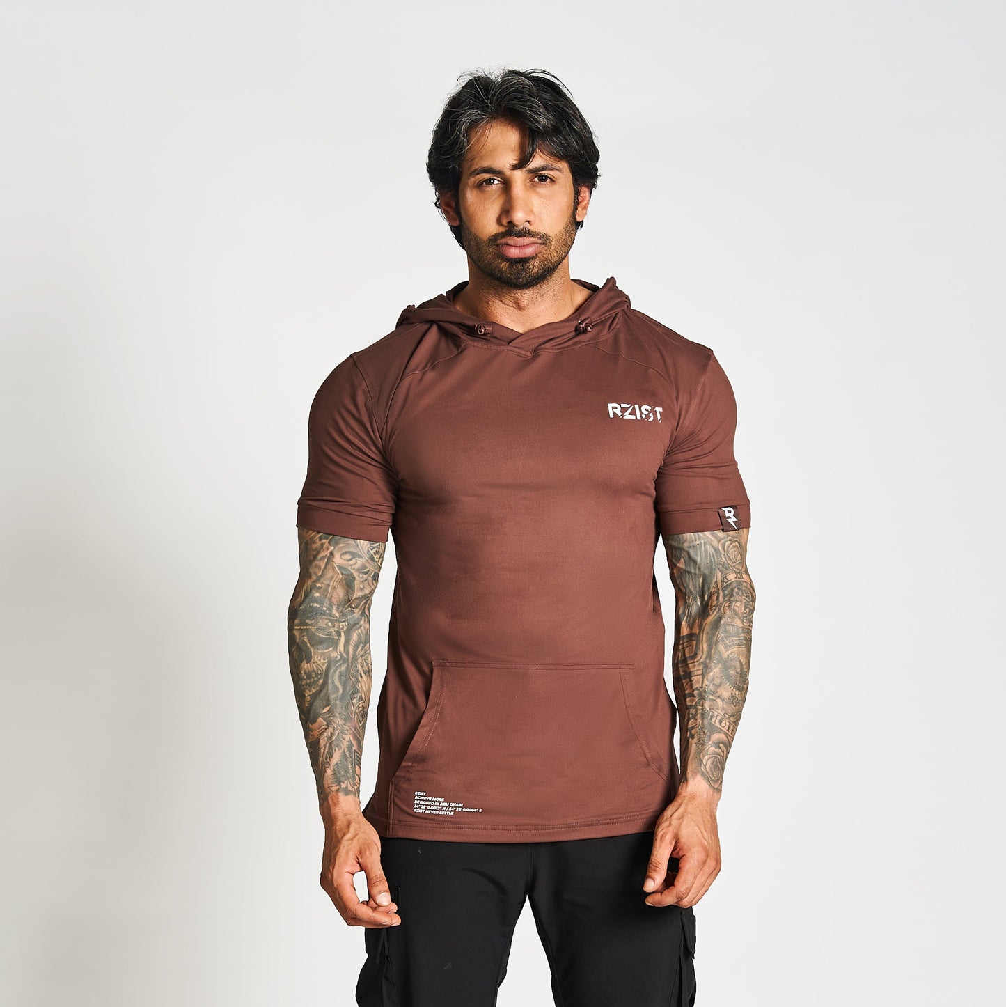 Hoodie For Men's Sportswear By RZIST Deep Brown Hoodie - RZIST