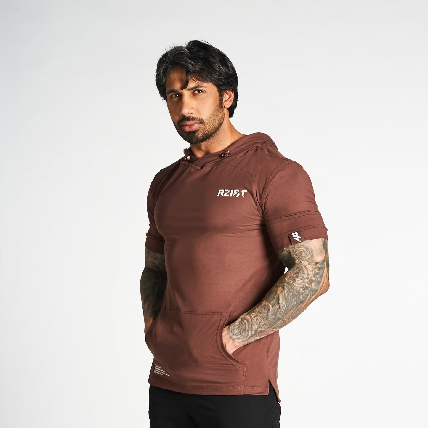 Hoodie For Men's Sportswear By RZIST Deep Brown Hoodie - RZIST