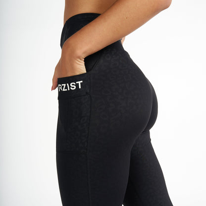 Leggings For Women's Workout RZIST Jet Black Leggings - RZIST