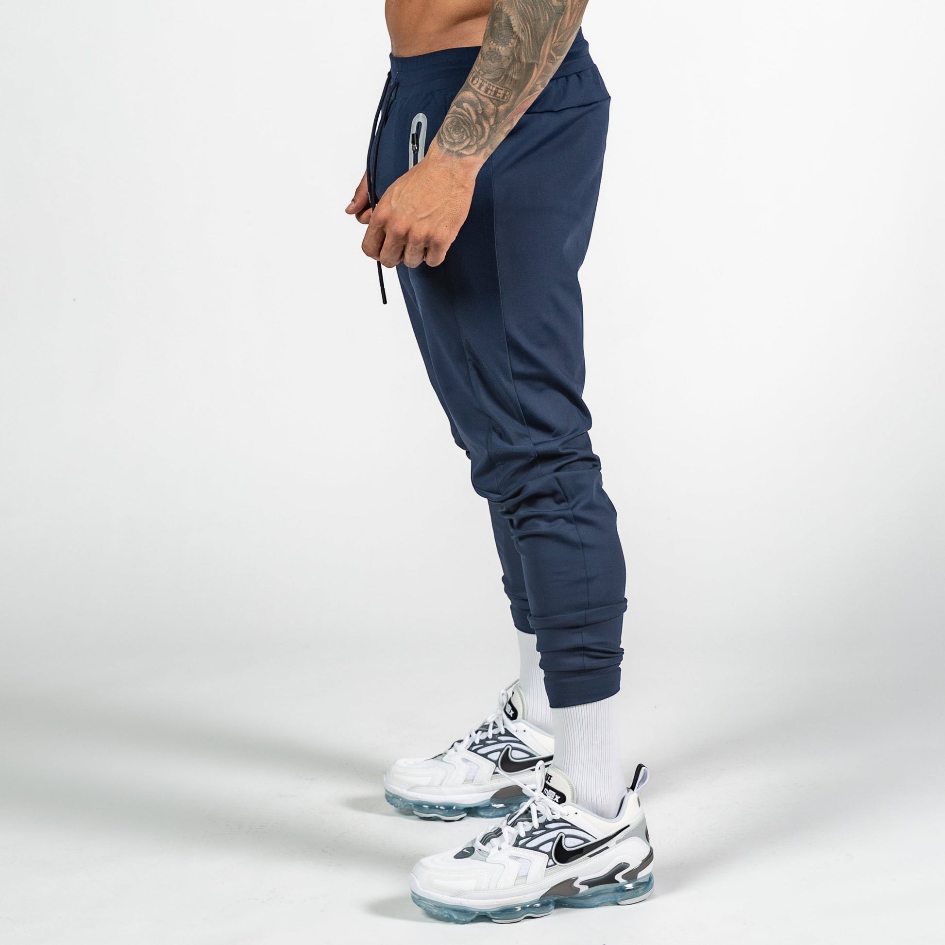 Mens Navy Blue Performance Joggers - RZIST