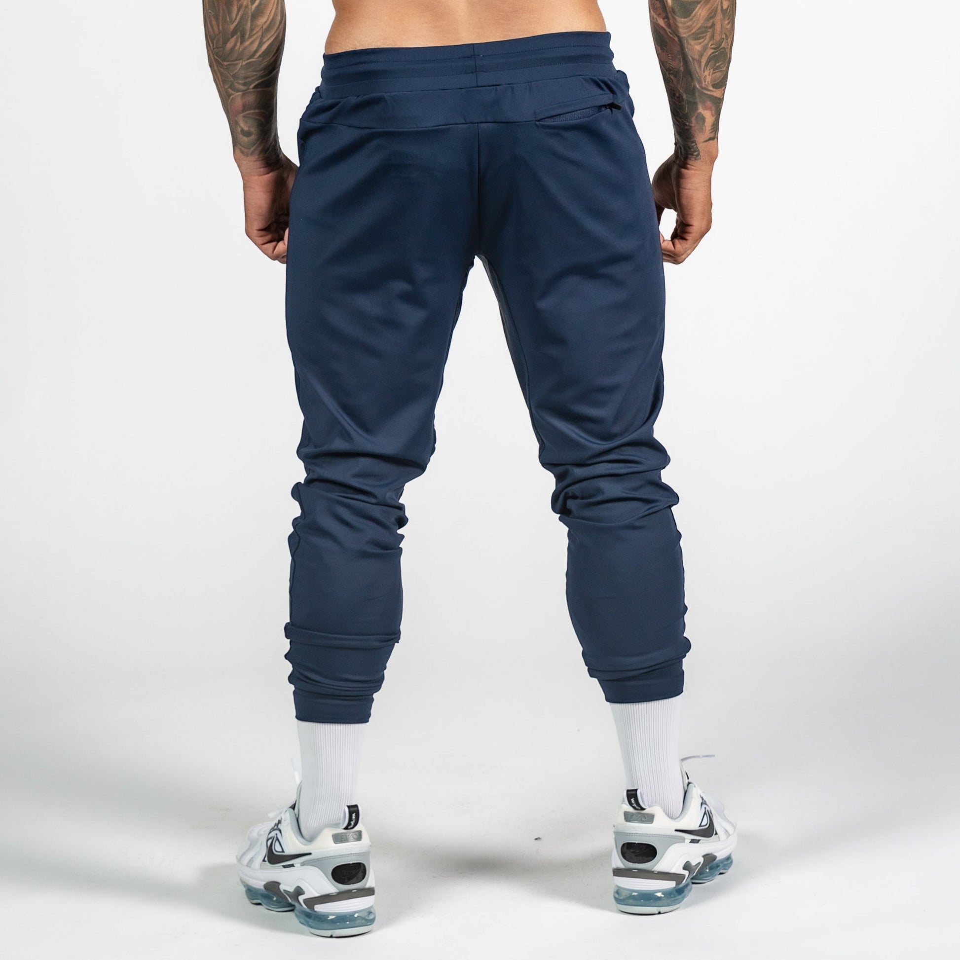 Mens Navy Blue Performance Joggers - RZIST