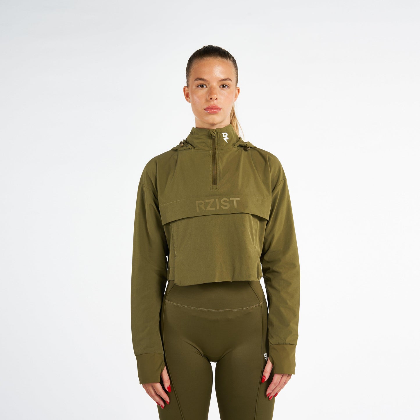 Hoodie For Women's Sportswear RZIST Capulet Olive Hoodie - RZIST