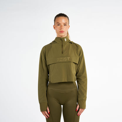 Hoodie For Women's Sportswear RZIST Capulet Olive Hoodie - RZIST