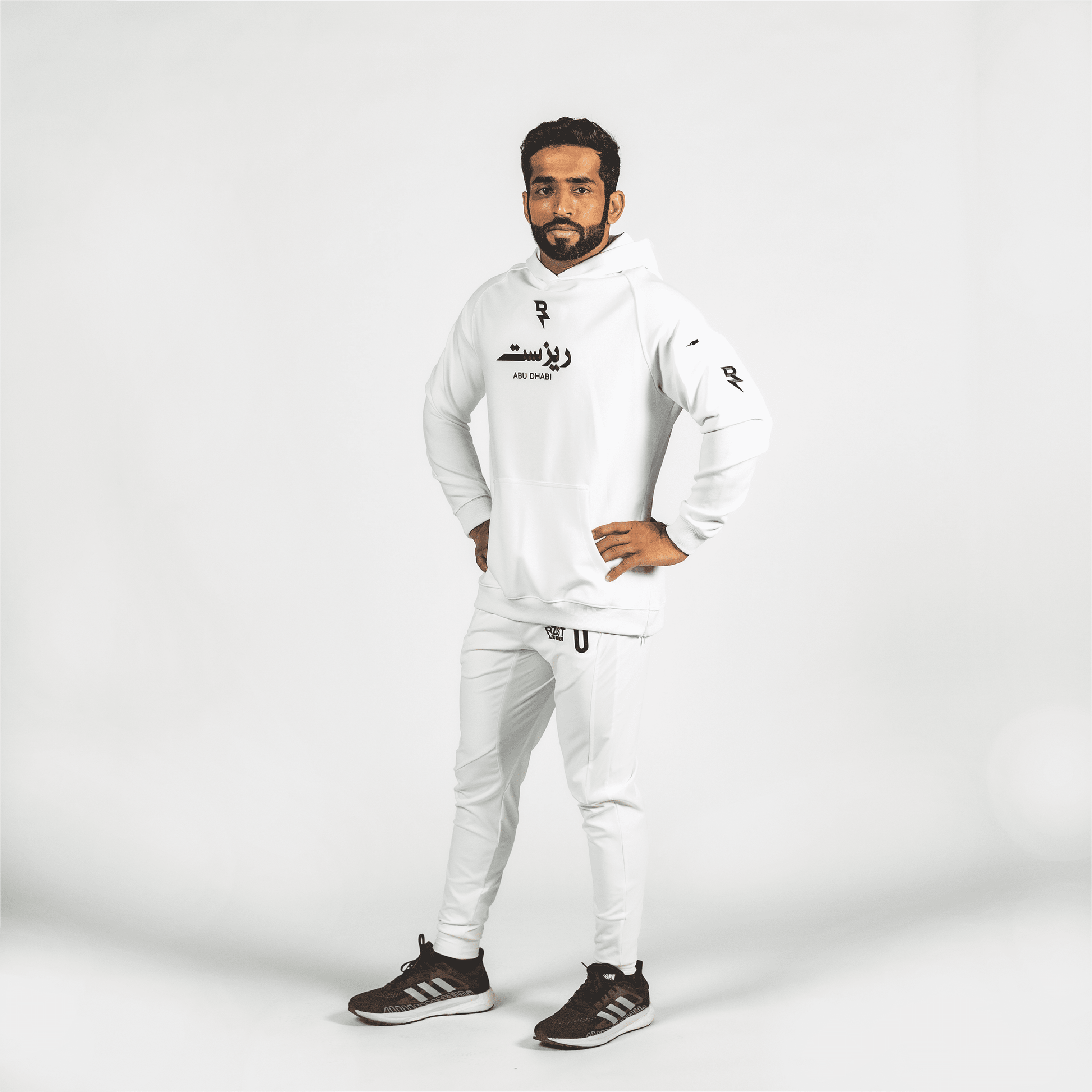 Limited Edition Men's Cotton White Pullover Hoodie - RZIST