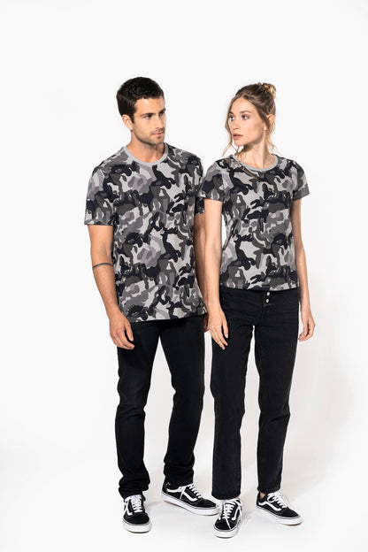 Dames-t-shirt camo korte mouwen