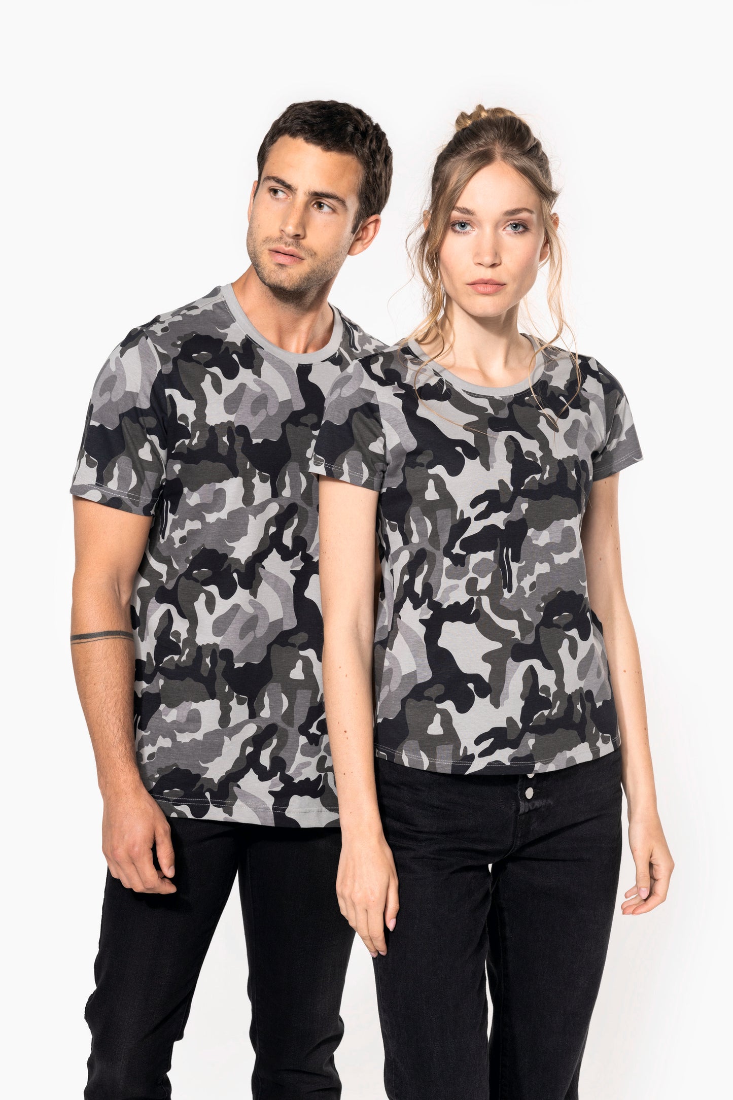 Dames-t-shirt camo korte mouwen