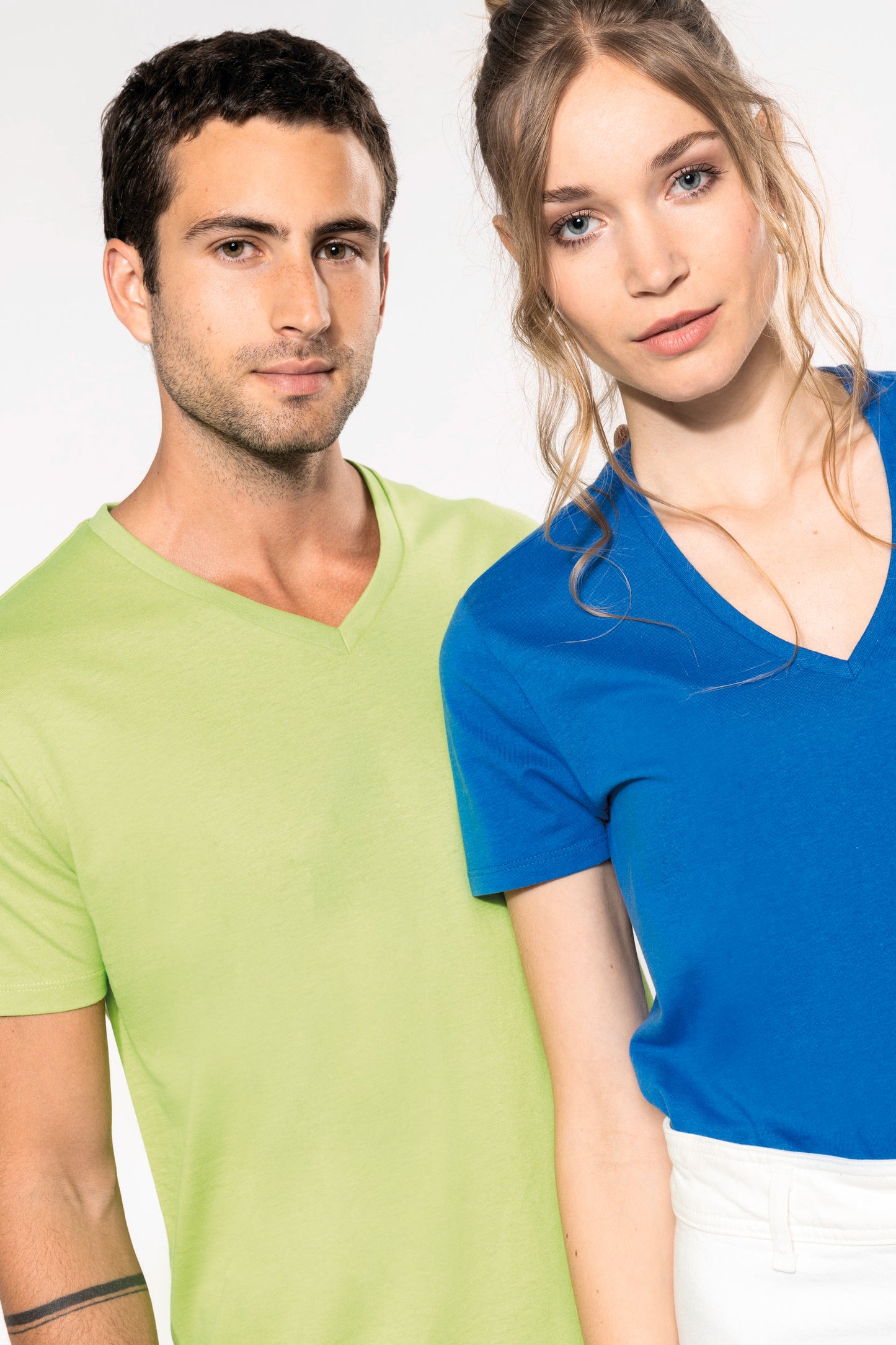 Heren-t-shirt BIO150IC V-hals