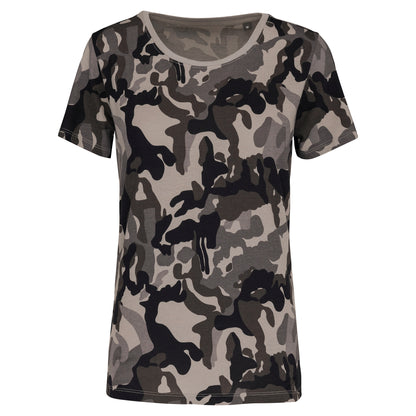 Dames-t-shirt camo korte mouwen