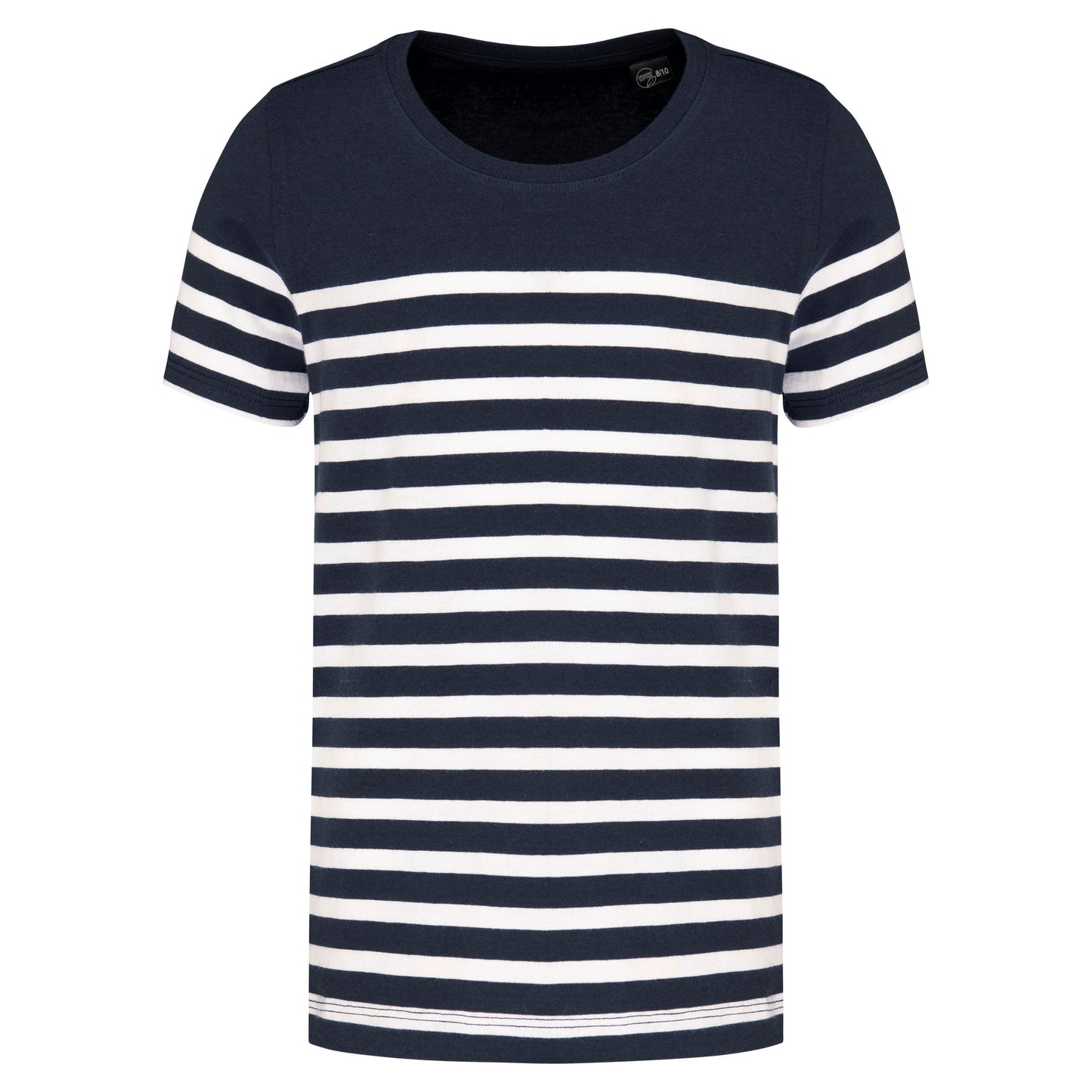 Marine-t-shirt ronde hals Bio kind